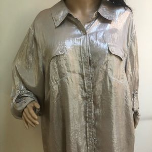 Unique plus size button up